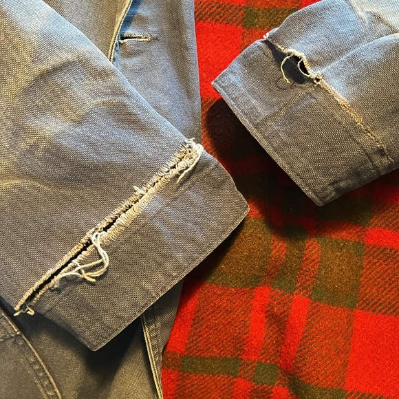 LL Bean T 540 Blanket Lined Denim Chore Coat Size Extra Large - Picture 13 of 15